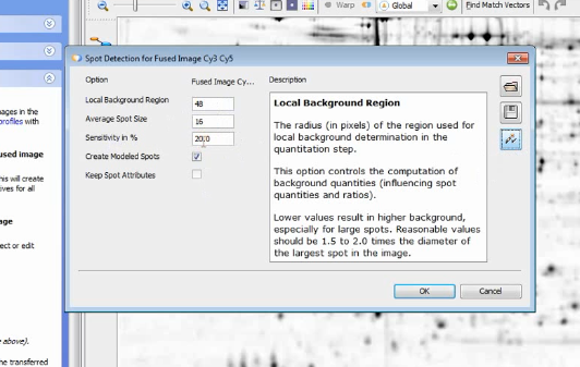 [img: Spot Detection Dialog]